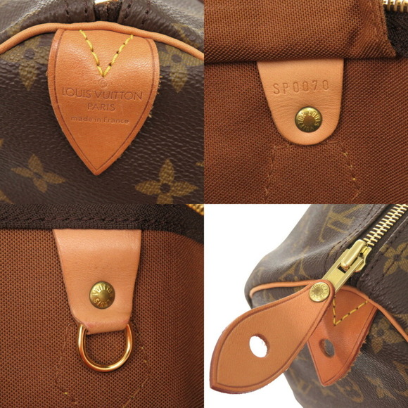 LOUIS VUITTON Brown Monogram Speedy 40 Boston Bag - Picture 9 of 11